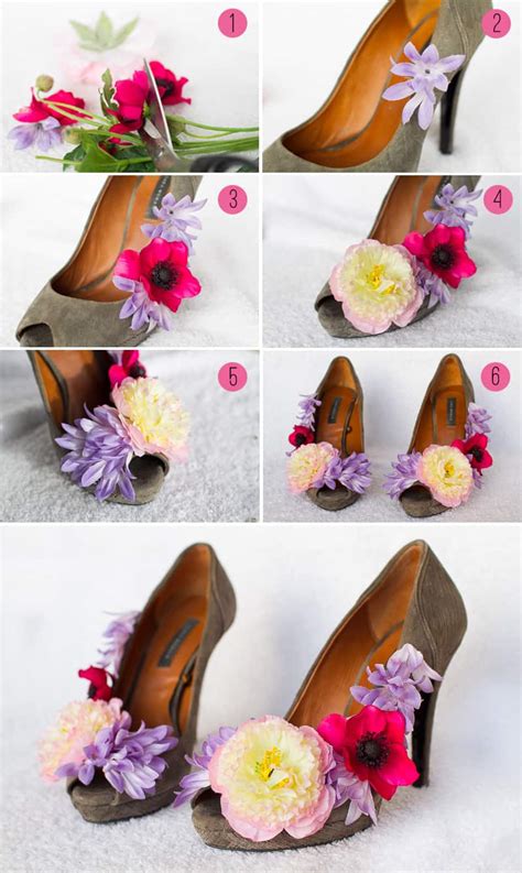 homemade flower shoes for weddings